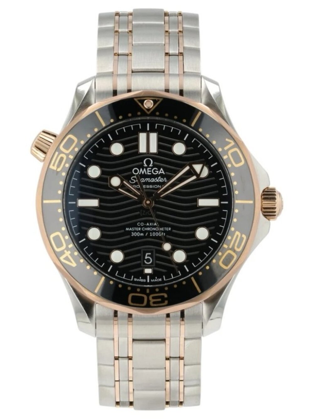 Omega Seamster Black Dial Steel And Rose Gold 42mm Automatic